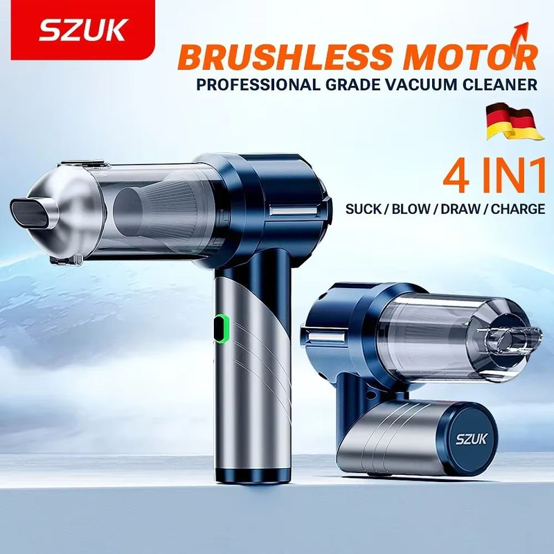 SZUK Foldable Car Vacuum Cleaner  Portable Cordless Handheld Mini Vacuum With Strong Suction For Ca 0