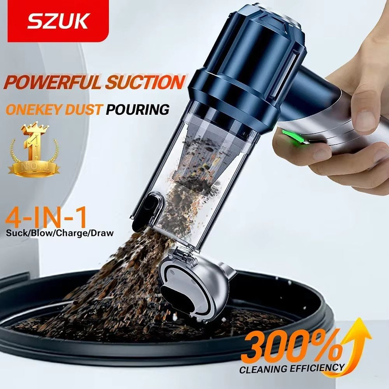 SZUK Foldable Car Vacuum Cleaner  Portable Cordless Handheld Mini Vacuum With Strong Suction For Ca 1