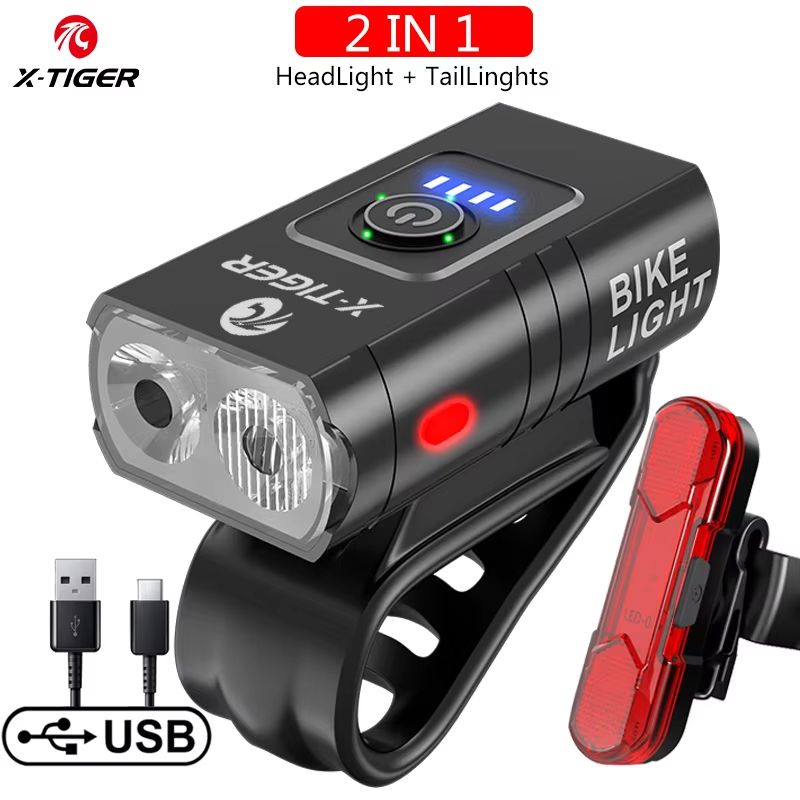 XTIGER 2400 Lumen Waterproof Bike Light  USB Rechargeable Aluminum Alloy Cycling Headlight For MTB  19