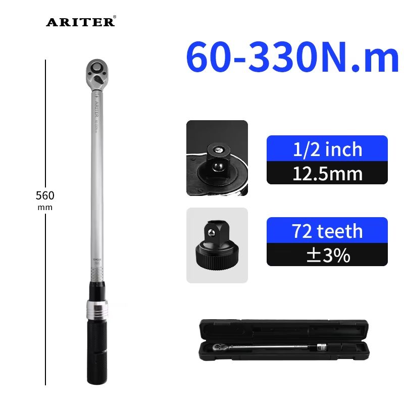 ARITER High Precision Click Torque Wrench 14 38 12 Drive Professional 3 Accuracy For Bicycle Car 9