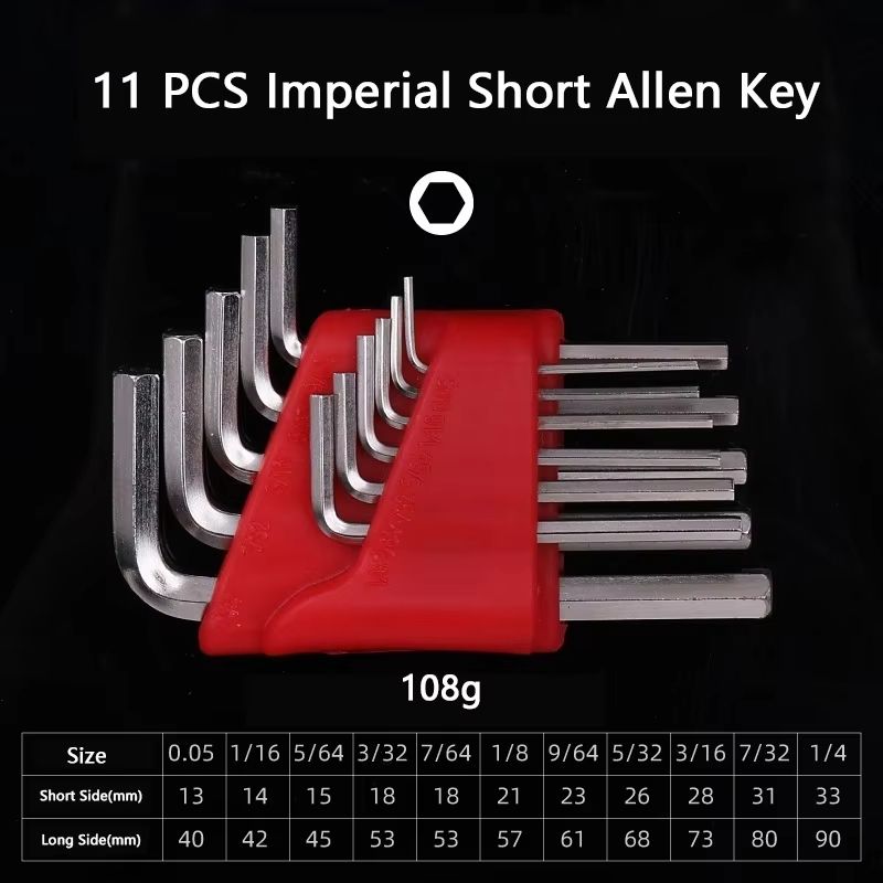 HiSpec 5811in1 Allen Key Wrench Set  Metric  Imperial DoubleEnd CRV Hex Tool Kit 4