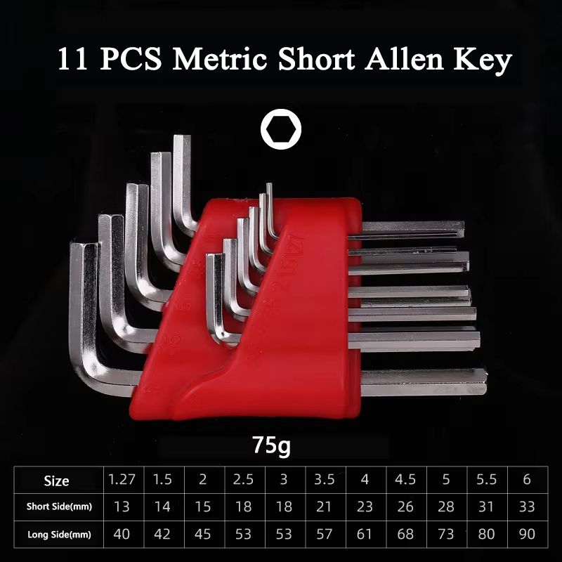 HiSpec 5811in1 Allen Key Wrench Set  Metric  Imperial DoubleEnd CRV Hex Tool Kit 8
