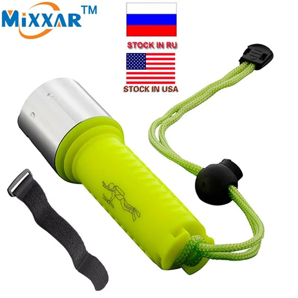 ZK20 Rechargeable Diving Flashlight  Powerful Q5 LED Underwater Scuba Torch With 18650 Battery 7