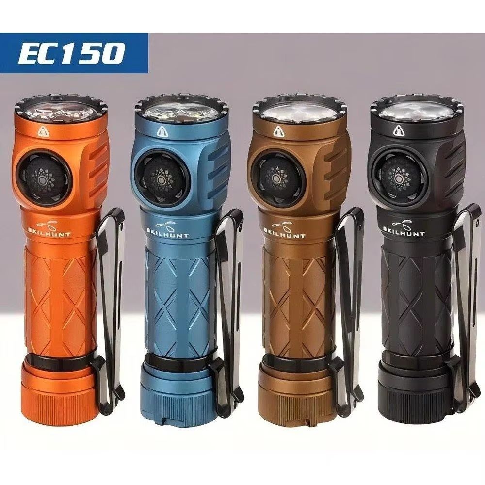 Skilhunt EC150 USBC Rechargeable LED Flashlight  1350 Lumens Mini Torch With AA And 14500 Battery C 0