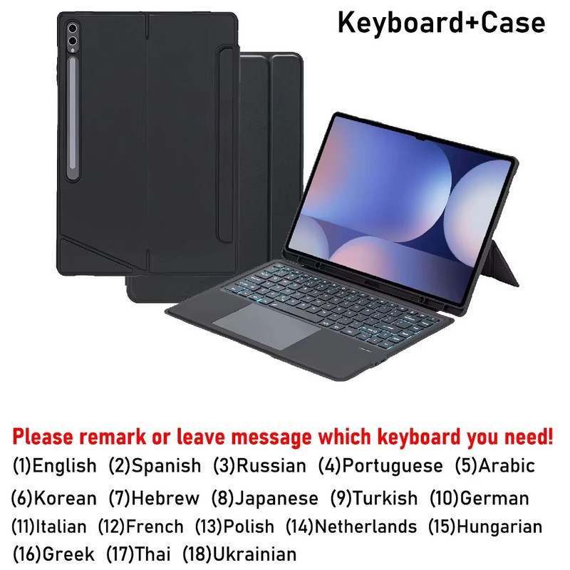 Detachable Backlit Keyboard Case For Samsung Galaxy Tab S10 Plus S10 Ultra S9 S8 S7 And A9  Slim Pr 6