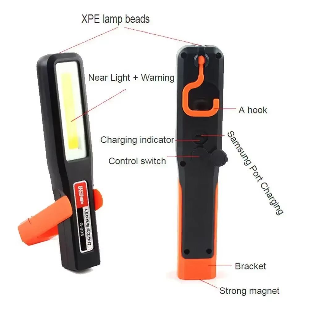 Bright COB LED Work Light  USB Rechargeable Magnetic Torch For Car Mechanic And Emergency Use 1