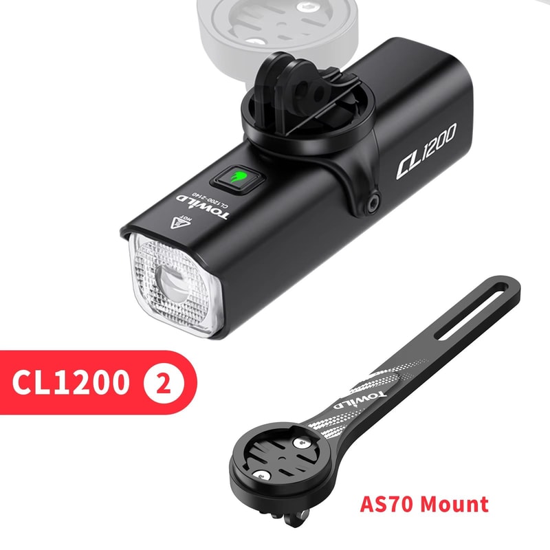 TOWILD CL1200 Smart Bike Headlight 1200 Lumen USBC Rechargeable Bicycle Light With Remote Control 8