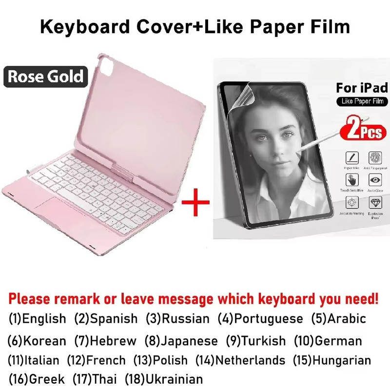 Magic Keyboard Case For IPad Pro  Air  Backlit Wireless Keyboard With Trackpad And Protective Cover 11