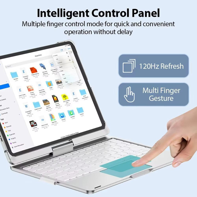 Magic Keyboard Case For IPad Pro  Air  Backlit Wireless Keyboard With Trackpad And Protective Cover 4
