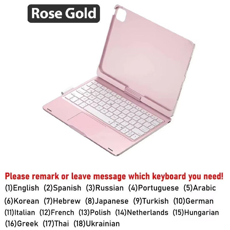 Magic Keyboard Case For IPad Pro  Air  Backlit Wireless Keyboard With Trackpad And Protective Cover 8