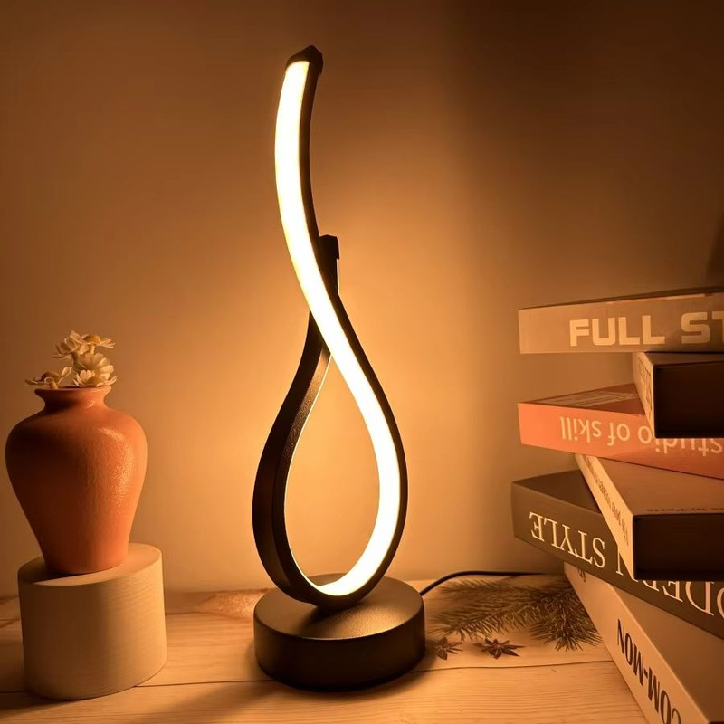 Modern LED Table Lamp  Decorative Night Light For Bedroom Living Room Coffee Shop Or Restaurant 1