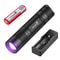 UltraFire SP10UV 395nm UV LED Flashlight Rechargeable Black Light Torch For Pet Stains Mineral Hun 7