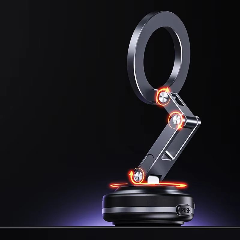 Magnetic Car Phone Holder  Foldable 360 Aluminum Alloy Mount For Smartphones 6