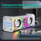 V8 Transparent Bluetooth Speaker  Wireless TWS Subwoofer With Double Bass RGB Lights  Portable Mini 0