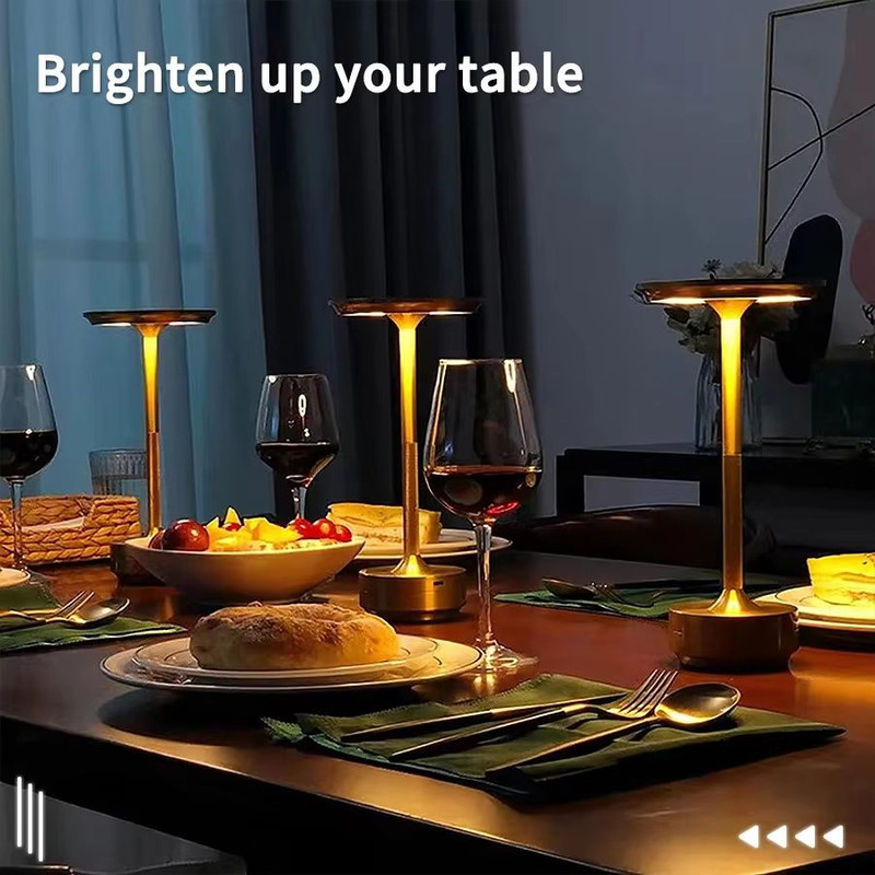 Rechargeable Wireless Table Lamp  Touch Control USBC Bedside Light For Bedroom Desk And Camping 3