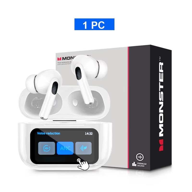 Monster TWS Wireless Bluetooth Earbuds  HD Stereo Sound Sports InEar Headphones With Charging Case  12