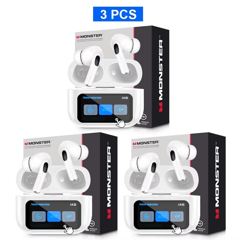 Monster TWS Wireless Bluetooth Earbuds  HD Stereo Sound Sports InEar Headphones With Charging Case  14