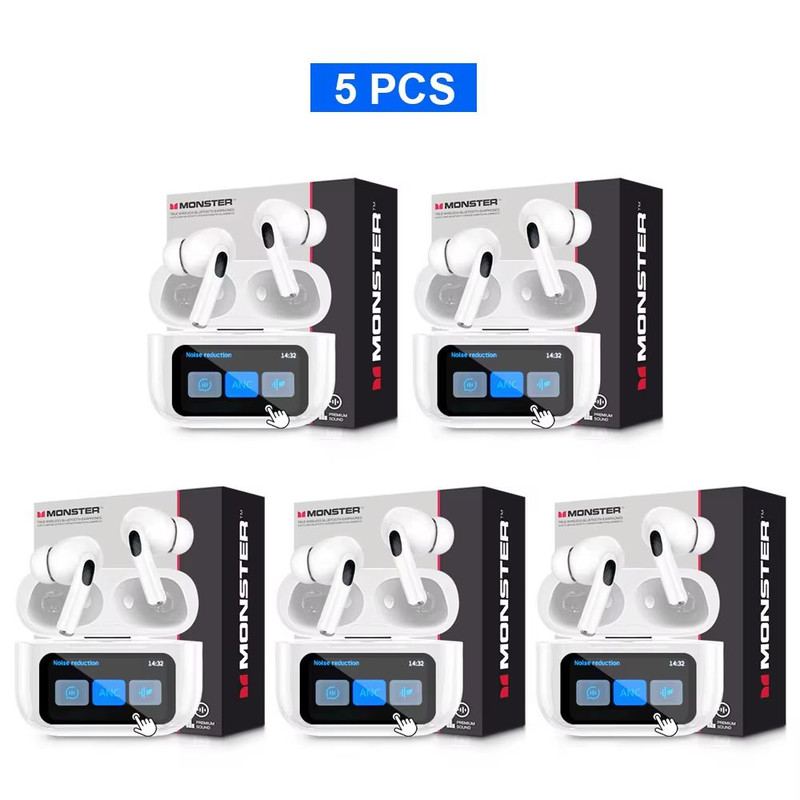Monster TWS Wireless Bluetooth Earbuds  HD Stereo Sound Sports InEar Headphones With Charging Case  15