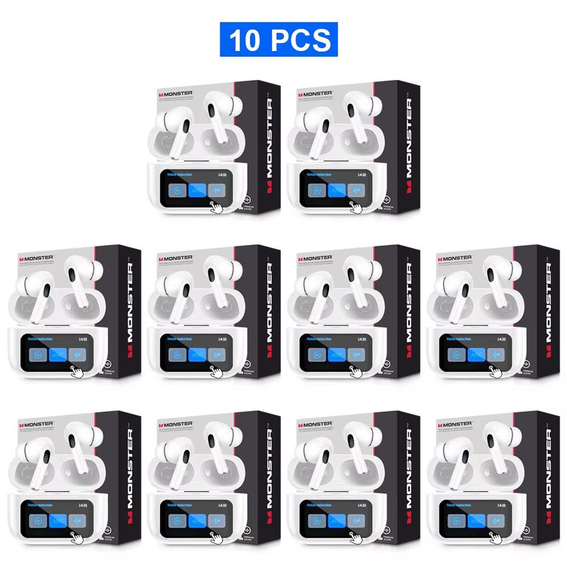 Monster TWS Wireless Bluetooth Earbuds  HD Stereo Sound Sports InEar Headphones With Charging Case  16