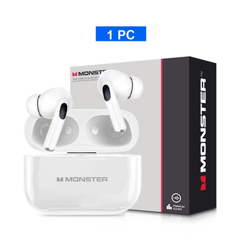 Monster TWS Wireless Bluetooth Earbuds  HD Stereo Sound Sports InEar Headphones With Charging Case  6