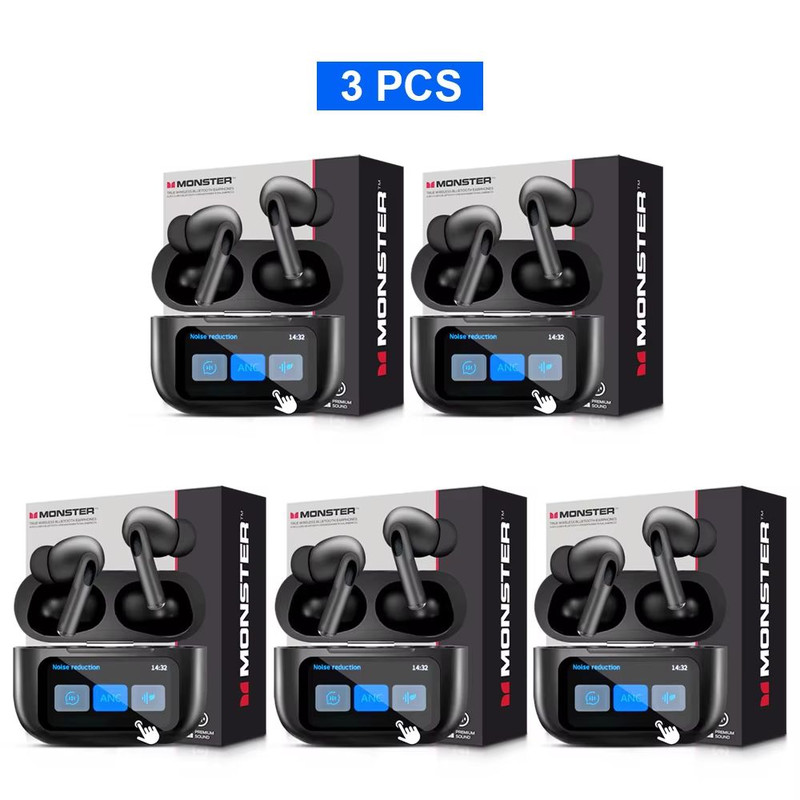 Monster TWS Wireless Bluetooth Earbuds  HD Stereo Sound Sports InEar Headphones With Charging Case  20