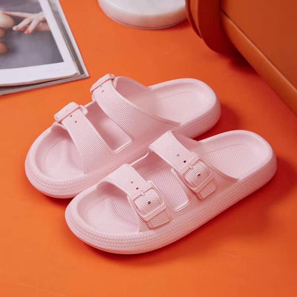Womens Thick Platform Cloud Slippers  Soft Pillow Slides With Buckle Strap NonSlip Sole And Fashion 9