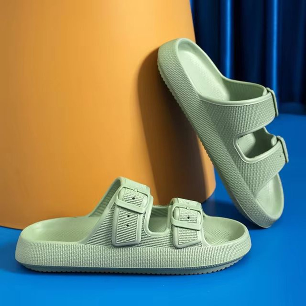 Womens Thick Platform Cloud Slippers  Soft Pillow Slides With Buckle Strap NonSlip Sole And Fashion 11