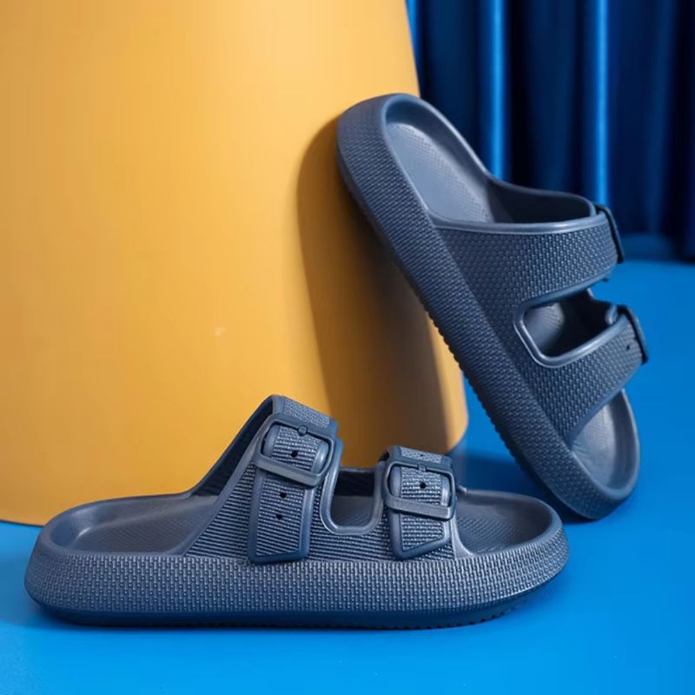 Womens Thick Platform Cloud Slippers  Soft Pillow Slides With Buckle Strap NonSlip Sole And Fashion 12