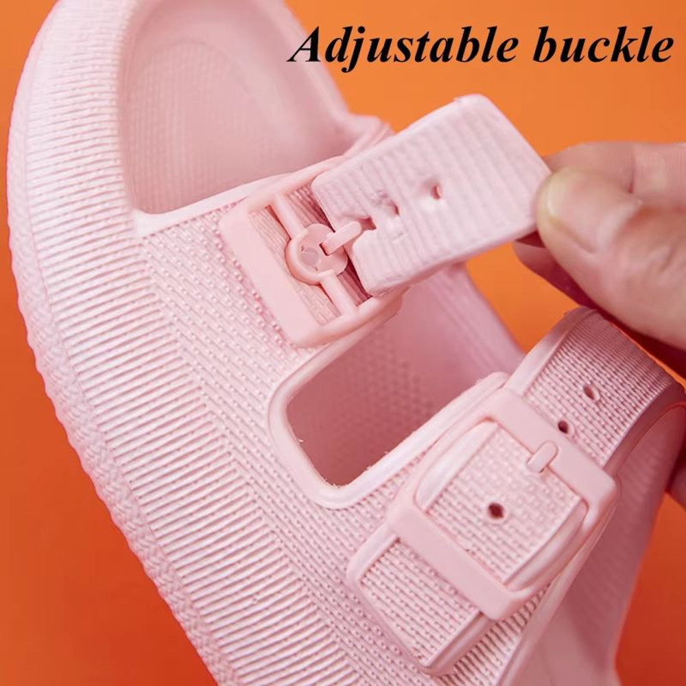 Womens Thick Platform Cloud Slippers  Soft Pillow Slides With Buckle Strap NonSlip Sole And Fashion 1