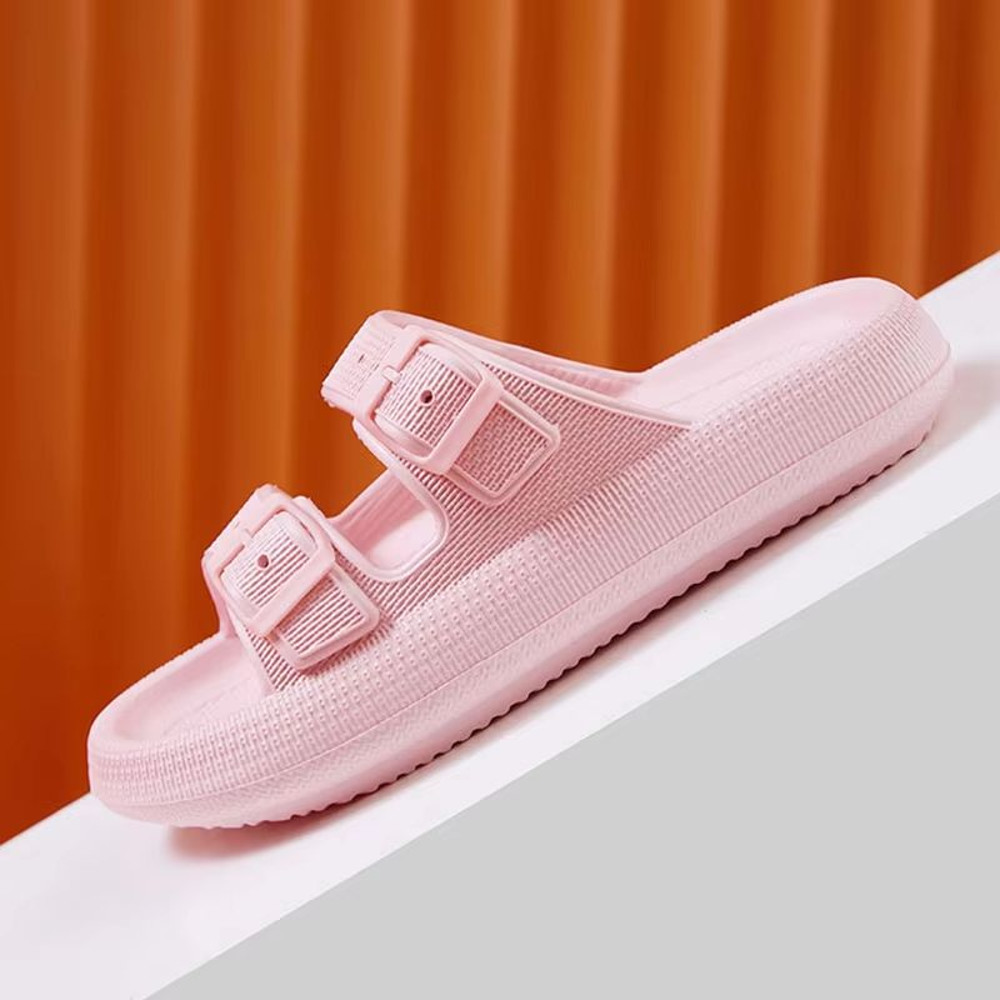 Womens Thick Platform Cloud Slippers  Soft Pillow Slides With Buckle Strap NonSlip Sole And Fashion 4