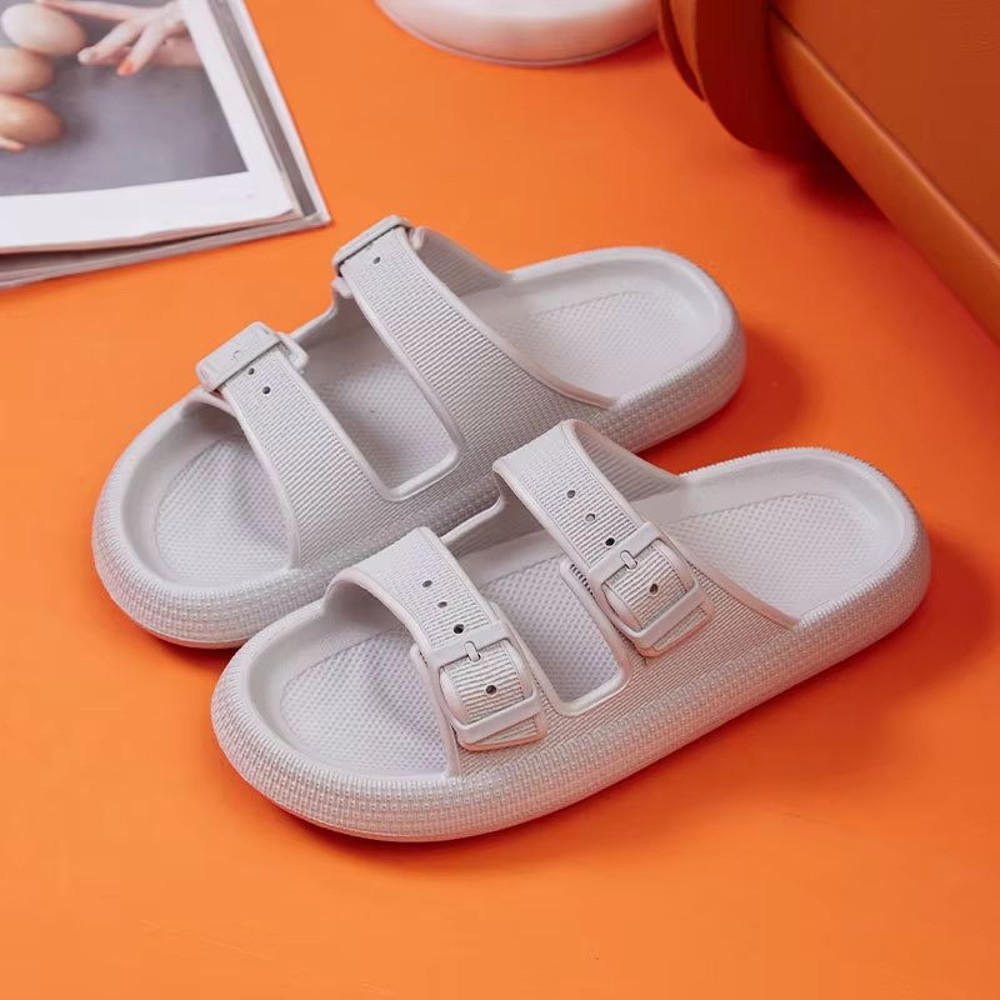 Womens Thick Platform Cloud Slippers  Soft Pillow Slides With Buckle Strap NonSlip Sole And Fashion 6