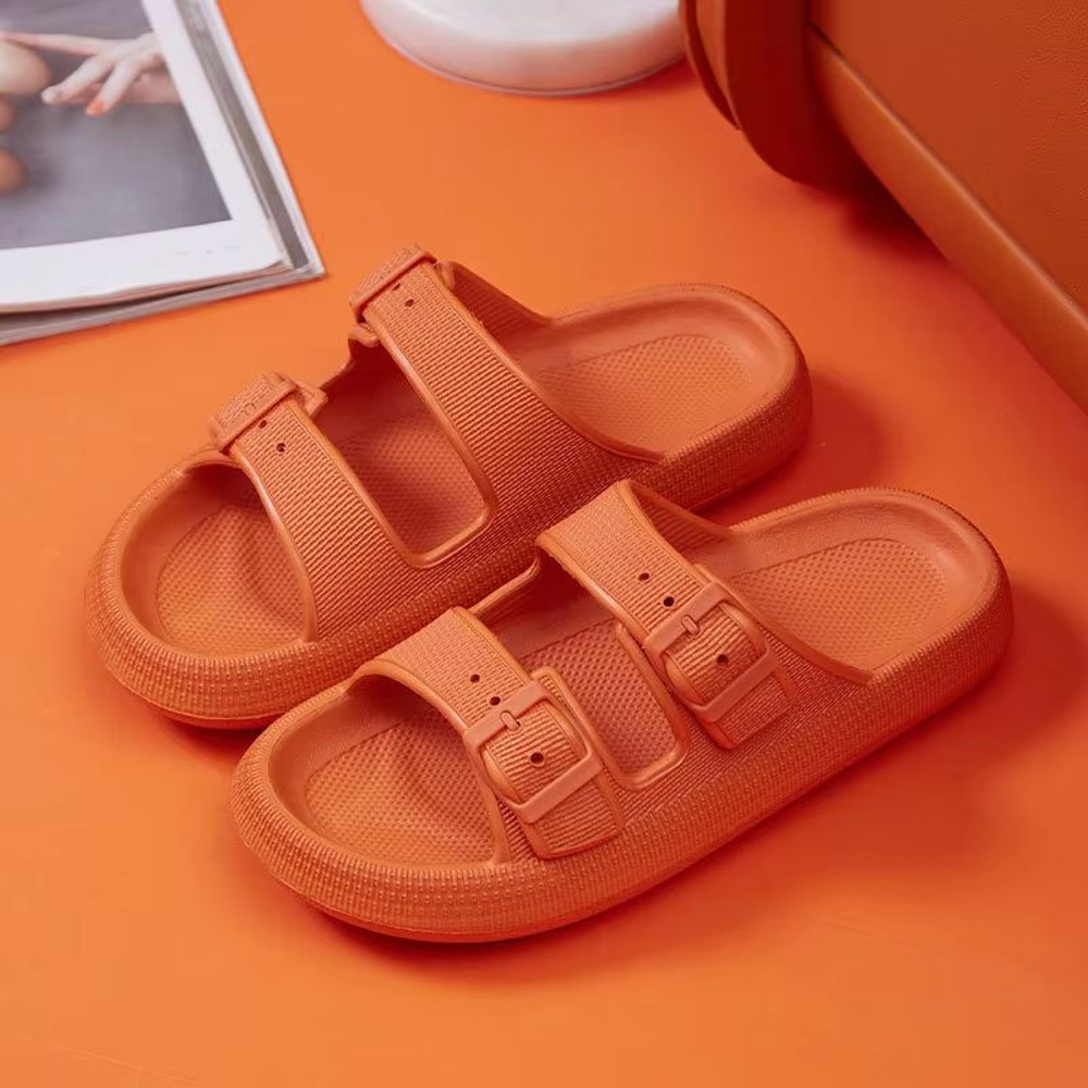 Womens Thick Platform Cloud Slippers  Soft Pillow Slides With Buckle Strap NonSlip Sole And Fashion 8