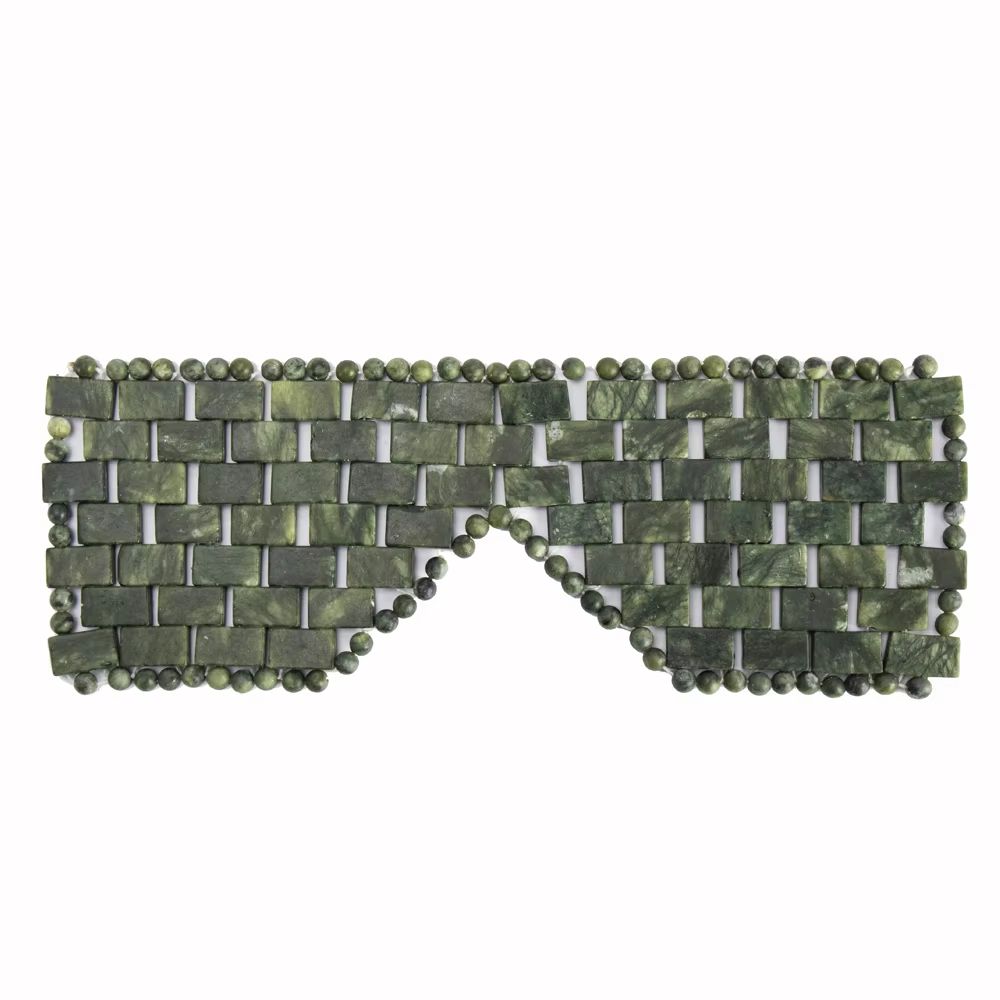 Jade Eye Mask For Facial Care  Cooling Stone Beads Spa Massager For AntiAging  Relaxation 7