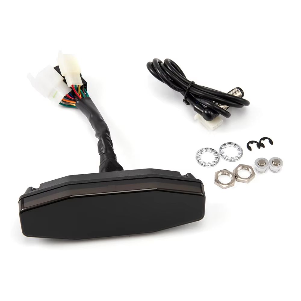 12V Universal Motorcycle Digital Speedometer LCD Display Speed Meter With LED Oil Gauge Tachomete 3