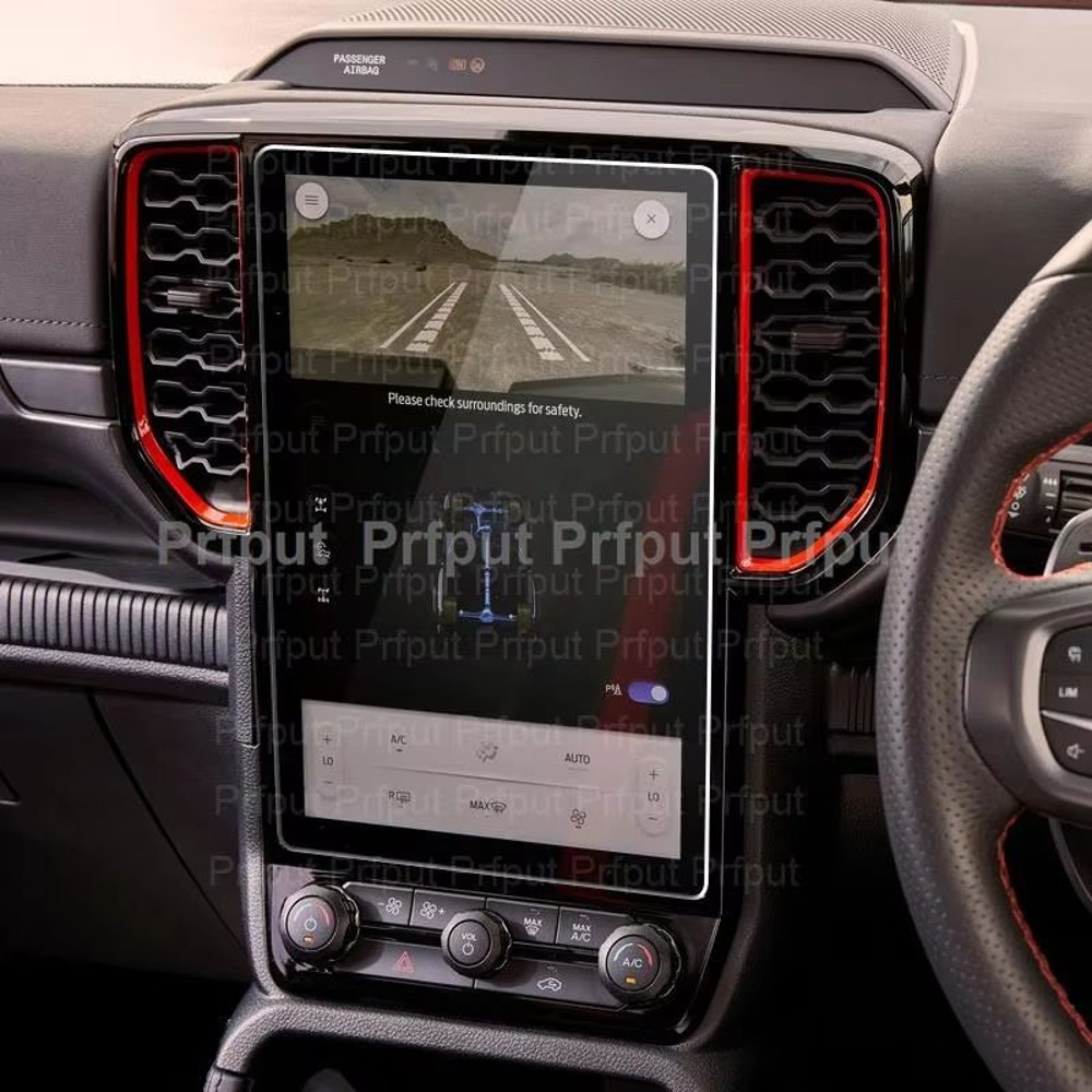 Tempered Glass Screen Protector For Ford Ranger Lariat 20242025  GPS  Infotainment Protection Film 0