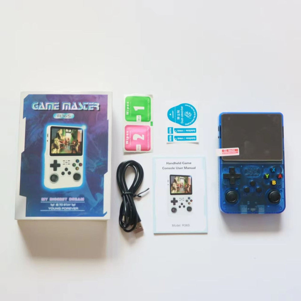 R36S Retro Handheld Game Console  35 IPS Screen Linux System Builtin Battery And Preinstalled Class 4