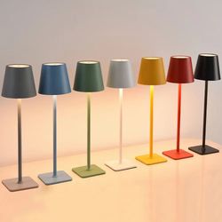 cordless usb rechargeable table lamp – waterproof touch control poldina style lamp for bedroom, hotel, and restaurant