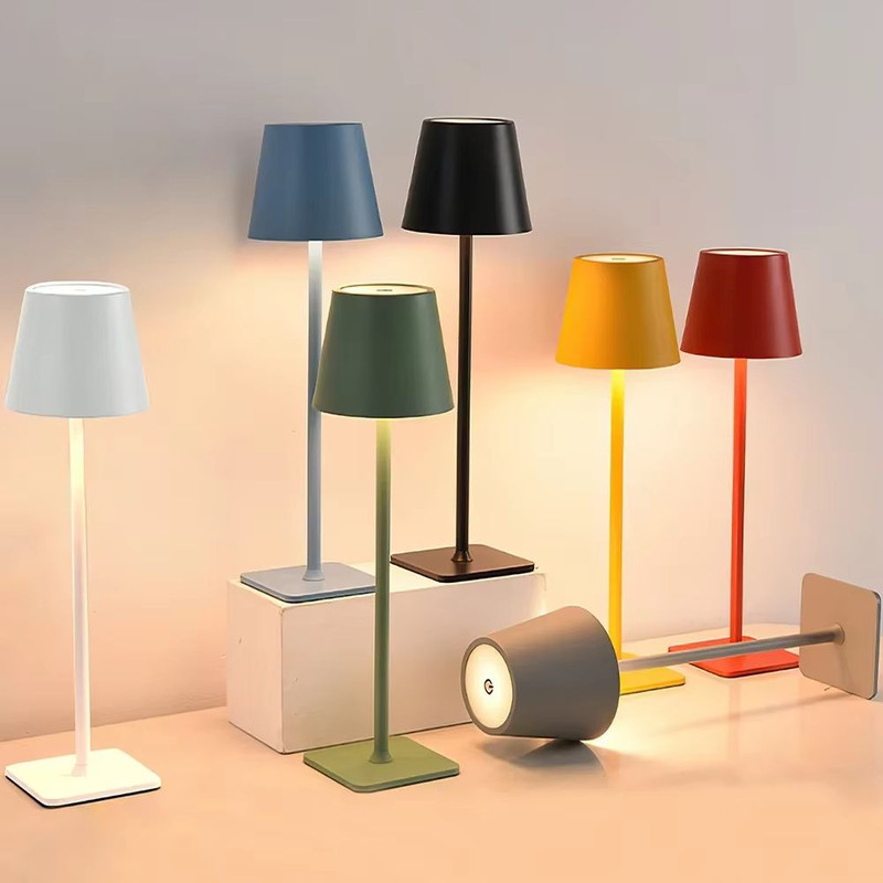 Cordless USB Rechargeable Table Lamp  Waterproof Touch Control Poldina Style Lamp For Bedroom Hotel 1