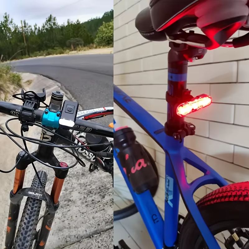 UltraBright USB Rechargeable Bicycle Light Set  Aluminum Alloy Headlight With Six Modes  Rear Taill 5
