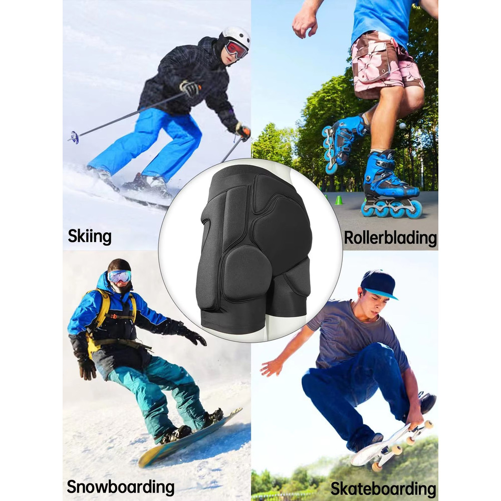AVIVOR Protective Padded Shorts For Snowboarding Skiing  Skating  Hip Butt  Tailbone Impact Protect 3