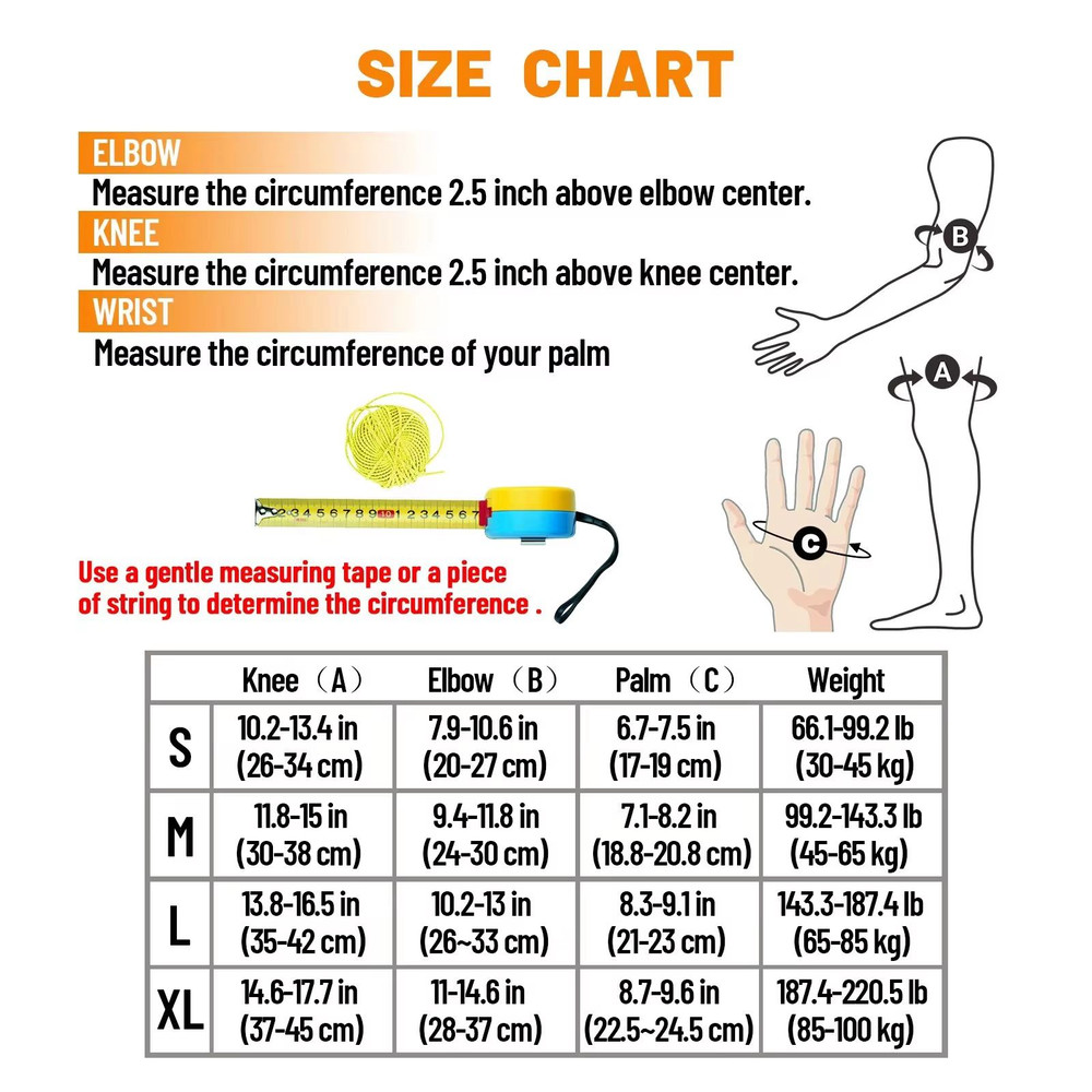 AVIVOR Protective Gear Set  Knee Pads Elbow Pads  Wrist Guards For Skating Skateboarding Roller Der 5