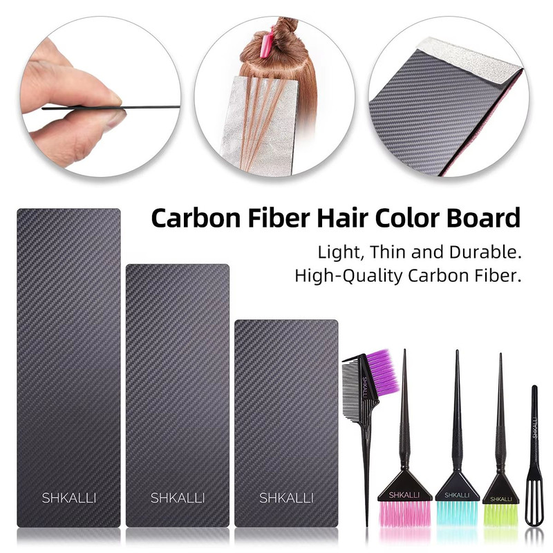 SHKALLI Professional Carbon Fibre Balayage Board  Brush Set  Hair Dyeing Kit For Stylists And Salon 0