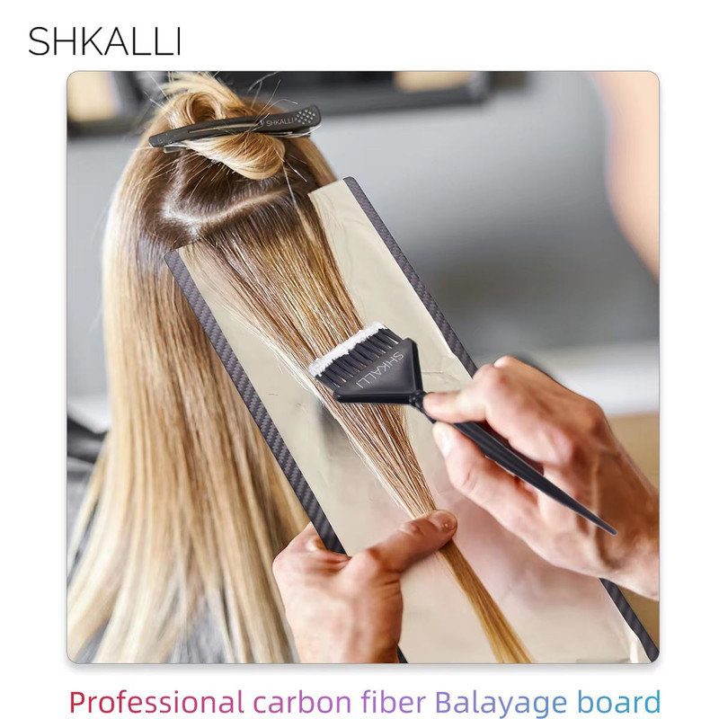 SHKALLI Professional Carbon Fibre Balayage Board  Brush Set  Hair Dyeing Kit For Stylists And Salon 1