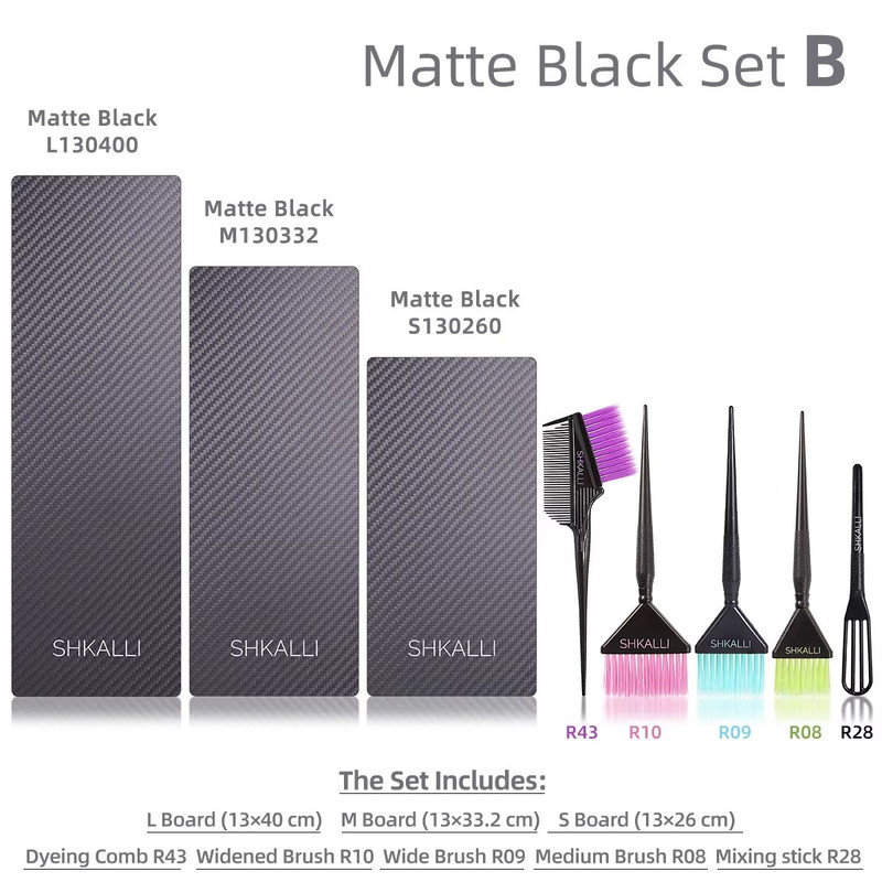 SHKALLI Professional Carbon Fibre Balayage Board  Brush Set  Hair Dyeing Kit For Stylists And Salon 11