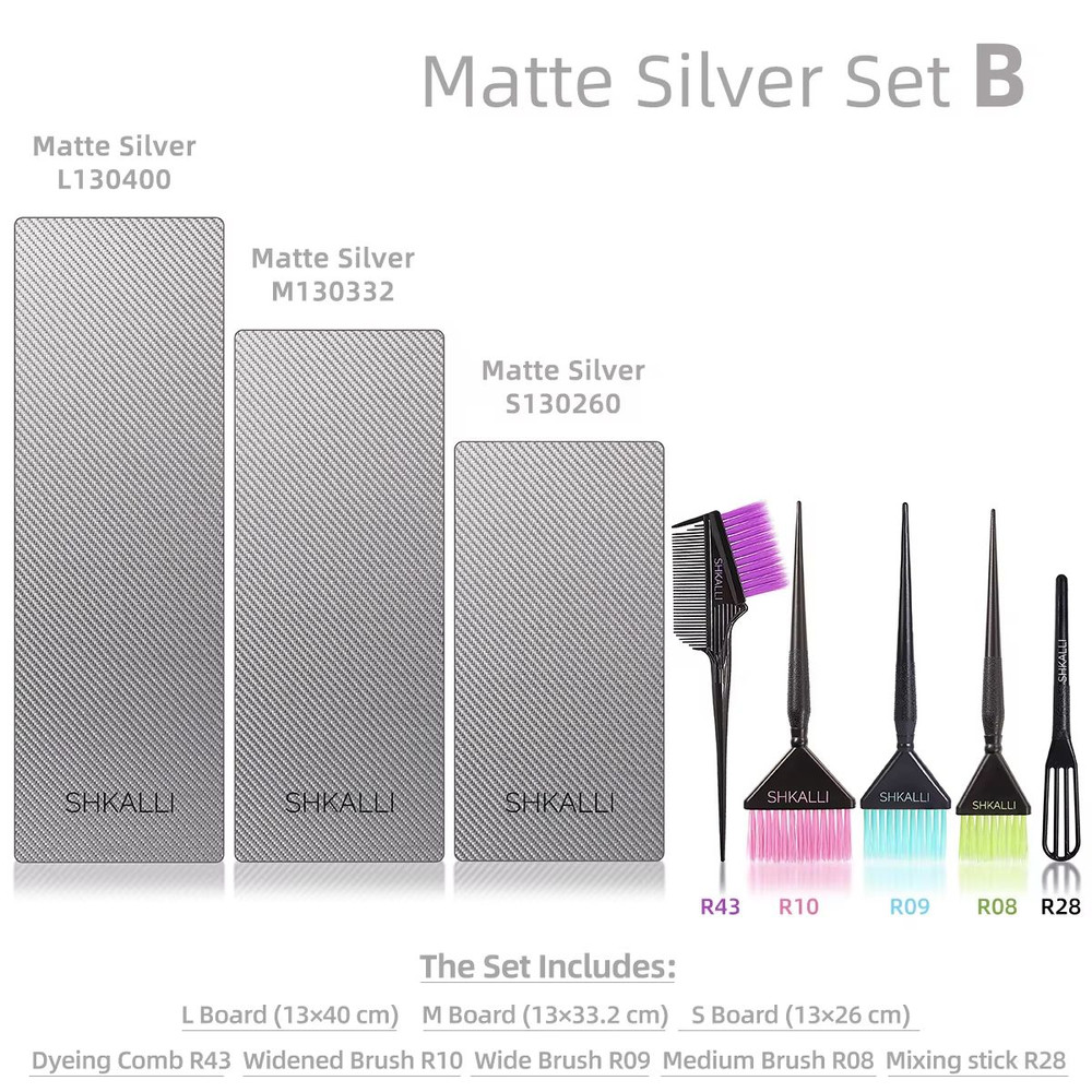 SHKALLI Professional Carbon Fibre Balayage Board  Brush Set  Hair Dyeing Kit For Stylists And Salon 12