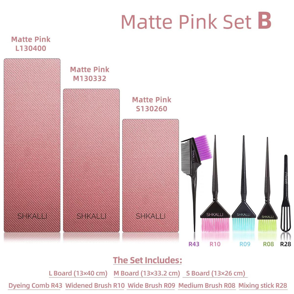 SHKALLI Professional Carbon Fibre Balayage Board  Brush Set  Hair Dyeing Kit For Stylists And Salon 16