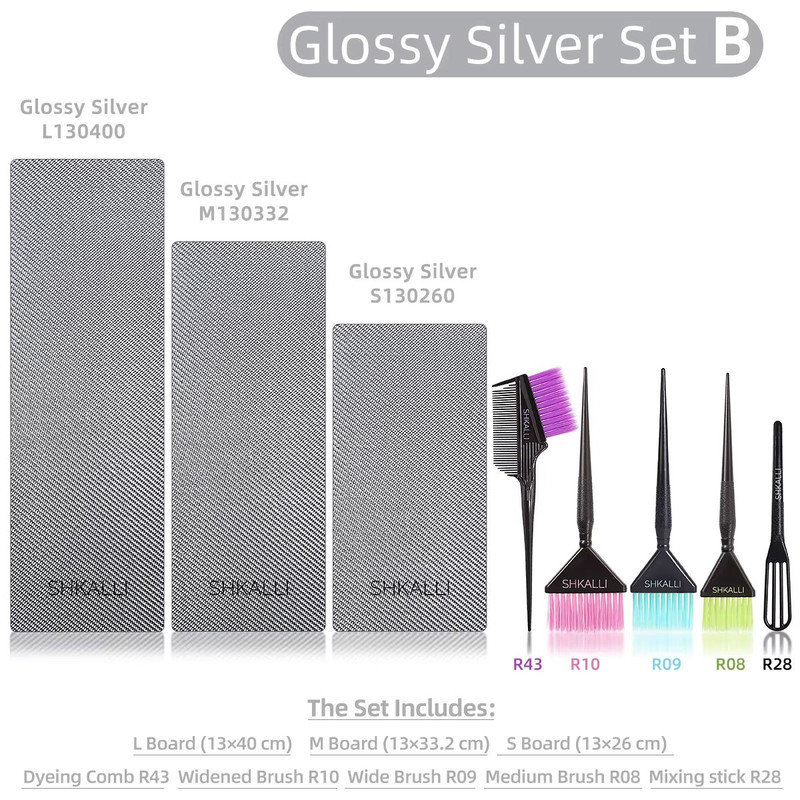 SHKALLI Professional Carbon Fibre Balayage Board  Brush Set  Hair Dyeing Kit For Stylists And Salon 21