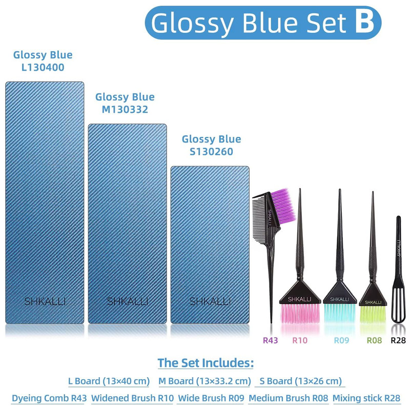 SHKALLI Professional Carbon Fibre Balayage Board  Brush Set  Hair Dyeing Kit For Stylists And Salon 22