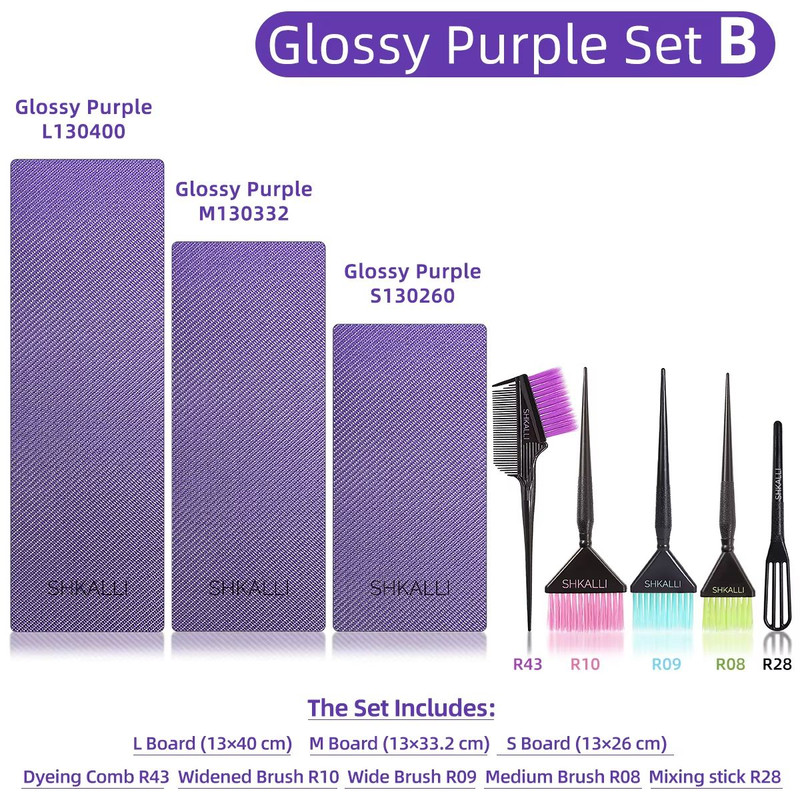 SHKALLI Professional Carbon Fibre Balayage Board  Brush Set  Hair Dyeing Kit For Stylists And Salon 26