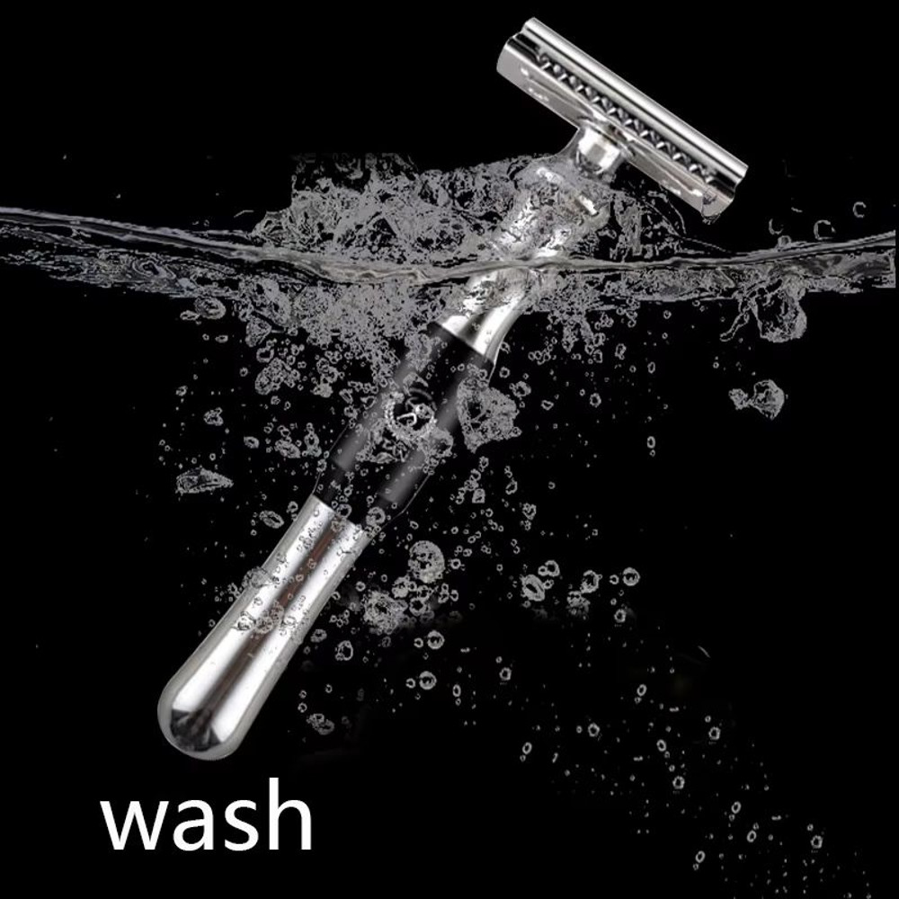 Titan HighQuality Safety Razor For Men  Metal Handle Shaving Razor With Replaceable Blades 1